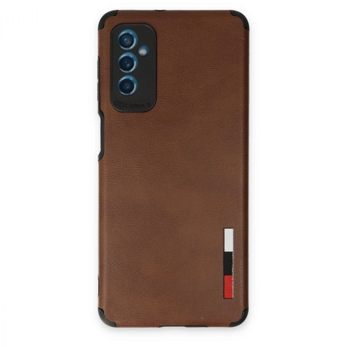 Samsung Galaxy M52 5g Kılıf Loop Deri Silikon - Kahverengi