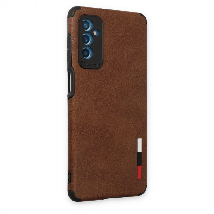 Samsung Galaxy M52 5g Kılıf Loop Deri Silikon - Kahverengi