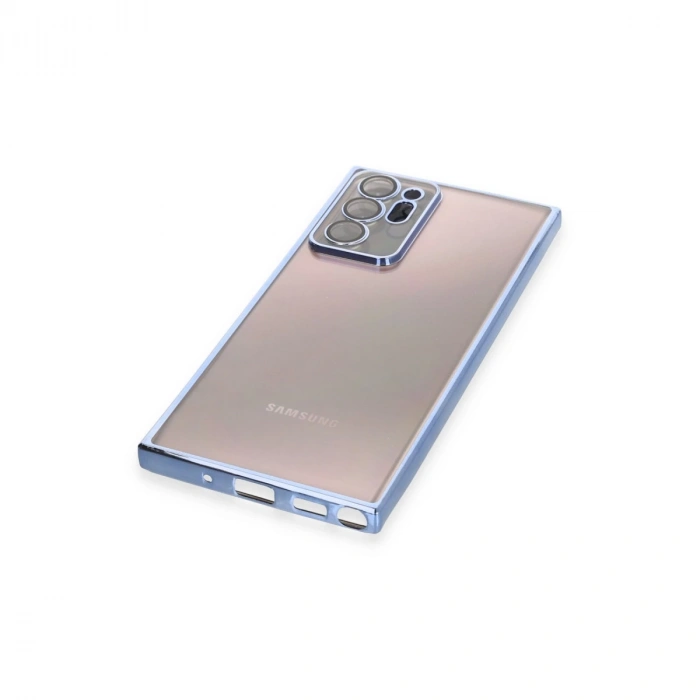 Samsung Galaxy Note 20 Ultra Kılıf Razer Lensli Silikon - Açık Mavi