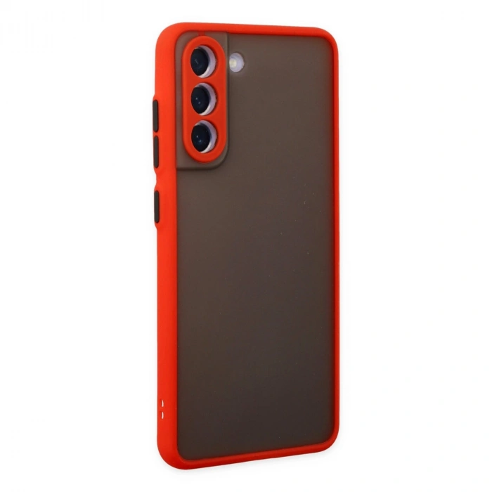 Samsung Galaxy S21 Fe Kılıf Montreal Silikon Kapak - Kırmızı