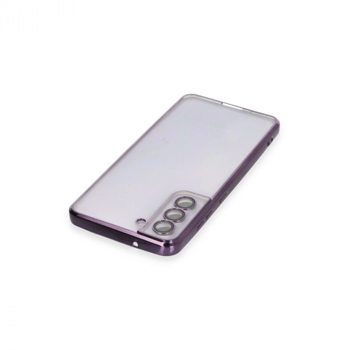 Samsung Galaxy S21 Fe Kılıf Razer Lensli Silikon - Mor
