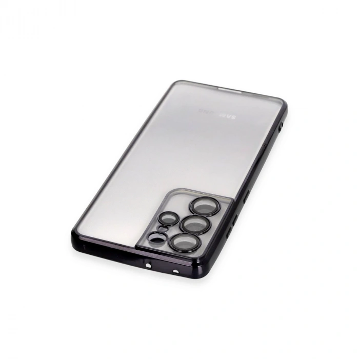 Samsung Galaxy S21 Ultra Kılıf Razer Lensli Silikon - Siyah