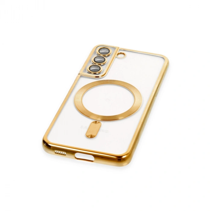 Samsung Galaxy S22 Kılıf Kross Magneticsafe Kapak - Gold