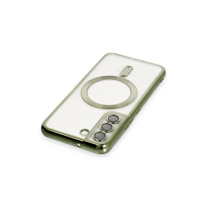 Samsung Galaxy S22 Kılıf Kross Magneticsafe Kapak - Koyu Yeşil