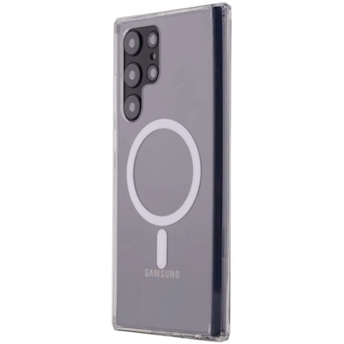 Samsung Galaxy S22 Ultra Kılıf Magneticsafe Şeffaf Silikon - Şeffaf