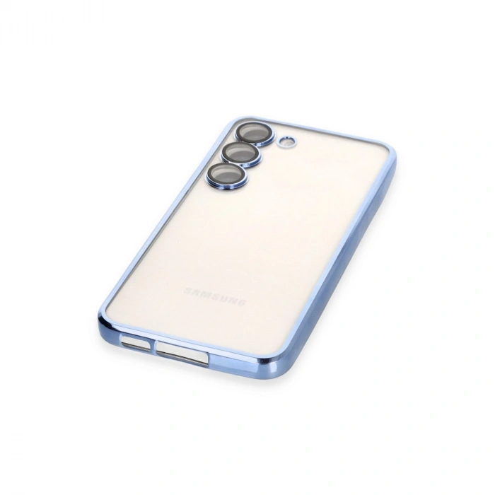 Samsung Galaxy S23 Kılıf Razer Lensli Silikon - Açık Mavi