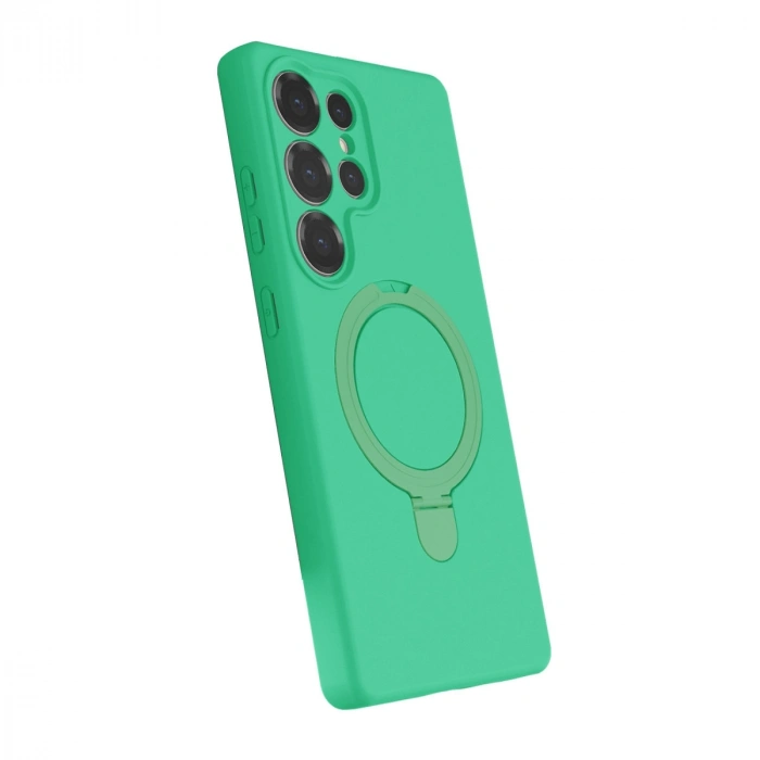 Samsung Galaxy S23 Ultra Regal Magsafe Standlı Kapak - Yeşil