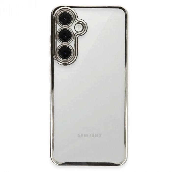 Samsung Galaxy S24 Fe Kılıf Razer Lensli Silikon - Gümüş