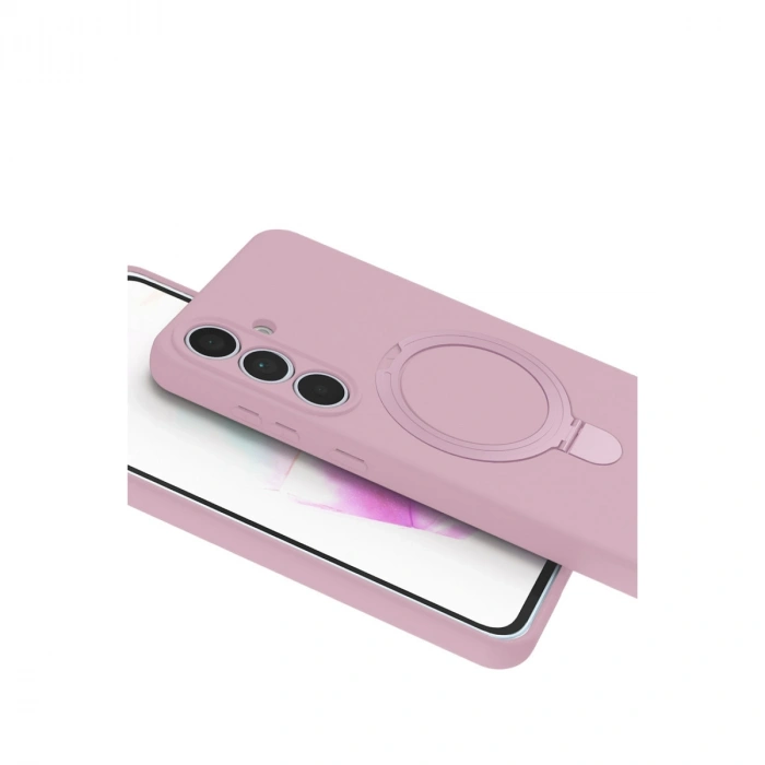 Samsung Galaxy S24 Fe Regal Magsafe Standlı Kapak - Açık Pembe