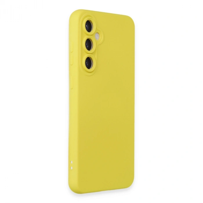 Samsung Galaxy S24 Kılıf Nano İçi Kadife Silikon - Sarı