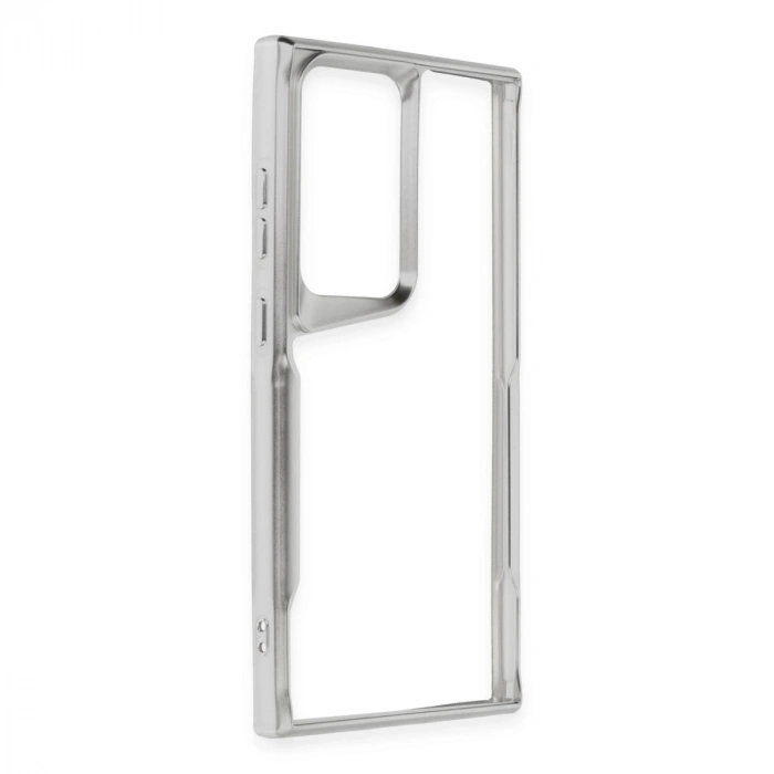 Samsung Galaxy S24 Ultra Kılıf Boyi Silikon Kapak - Gümüş