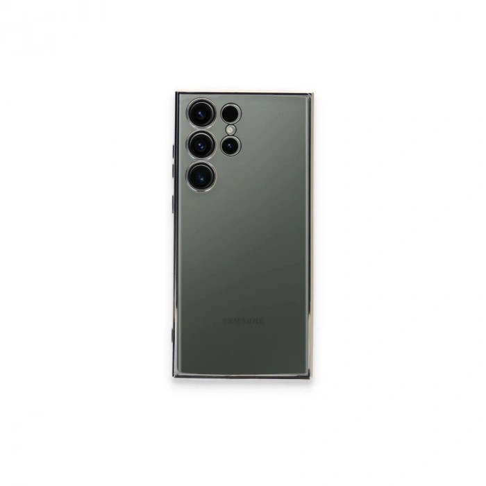 Samsung Galaxy S24 Ultra Kılıf Razer Lensli Silikon - Gümüş