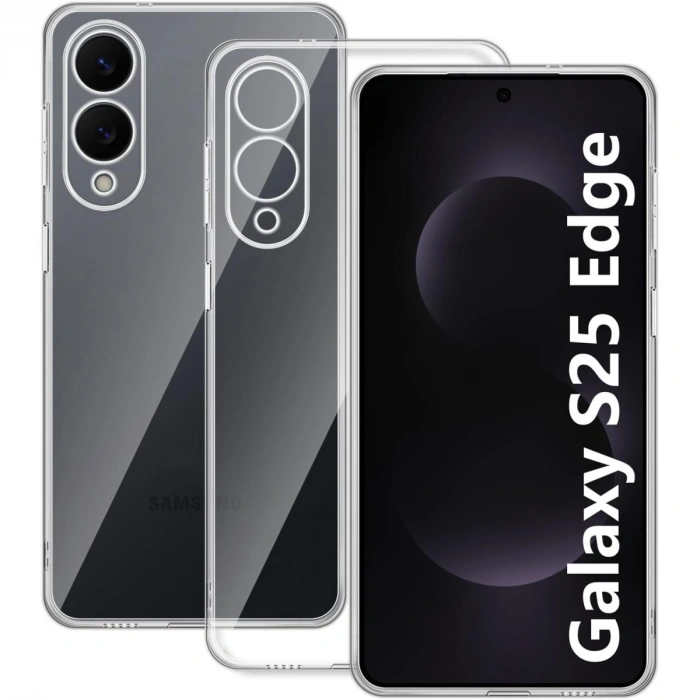 Samsung Galaxy S25 Edge Kılıf Lüx Şeffaf Silikon