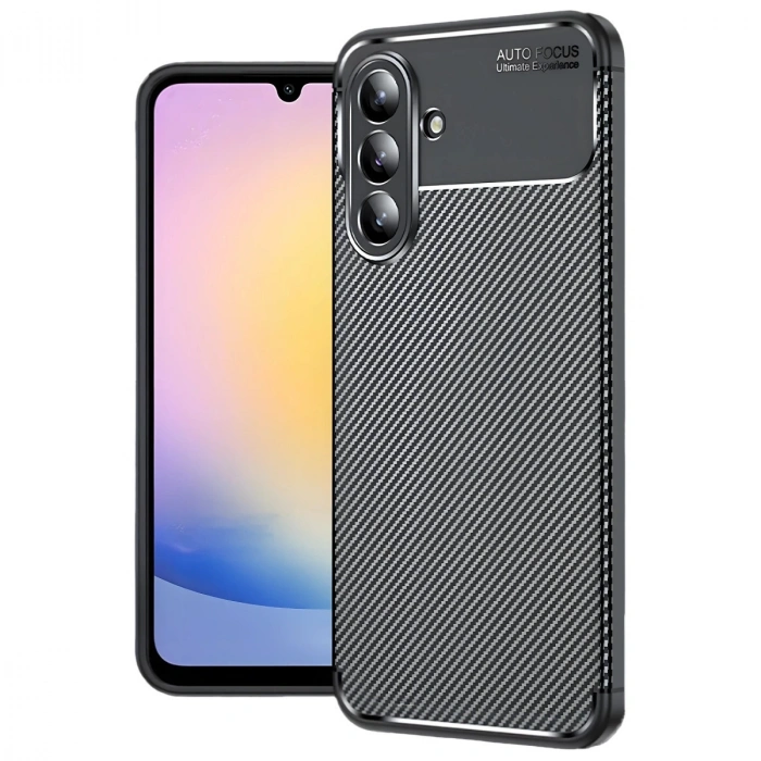 Samsung Galaxy S25 Fe Auto Focus Karbon Kapak - Siyah