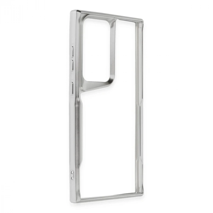 Samsung Galaxy S25 Ultra Kılıf Boyi Silikon Kapak - Gümüş