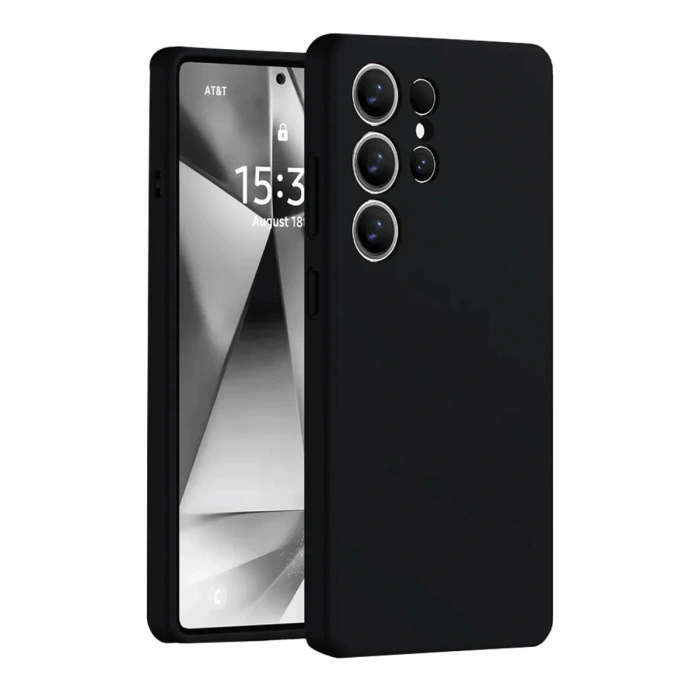Samsung Galaxy S25 Ultra Kılıf Nano İçi Kadife Silikon - Siyah