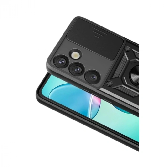 Samsung Galaxy S26 Plus Pars Lens Yüzüklü Silikon - Siyah