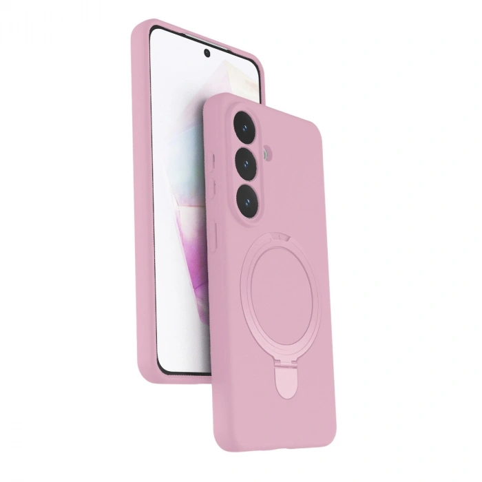 Samsung Galaxy S26 Regal Magsafe Standlı Kapak - Açık Pembe