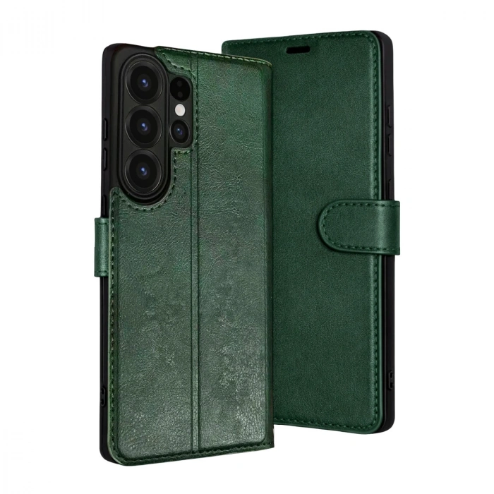 Samsung Galaxy S26 Ultra Trend S Plus Kapaklı Kılıf - Yeşil