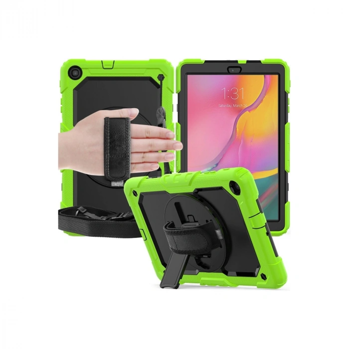 Samsung Galaxy T510 Tab A 10.1 Kılıf Pars Tablet Kapak - Yeşil