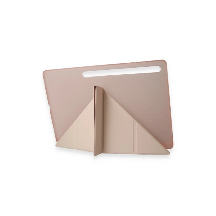 Samsung Galaxy Tab A9 Plus Kılıf Kalemlikli Mars Tablet Kılıfı - Rose Gold