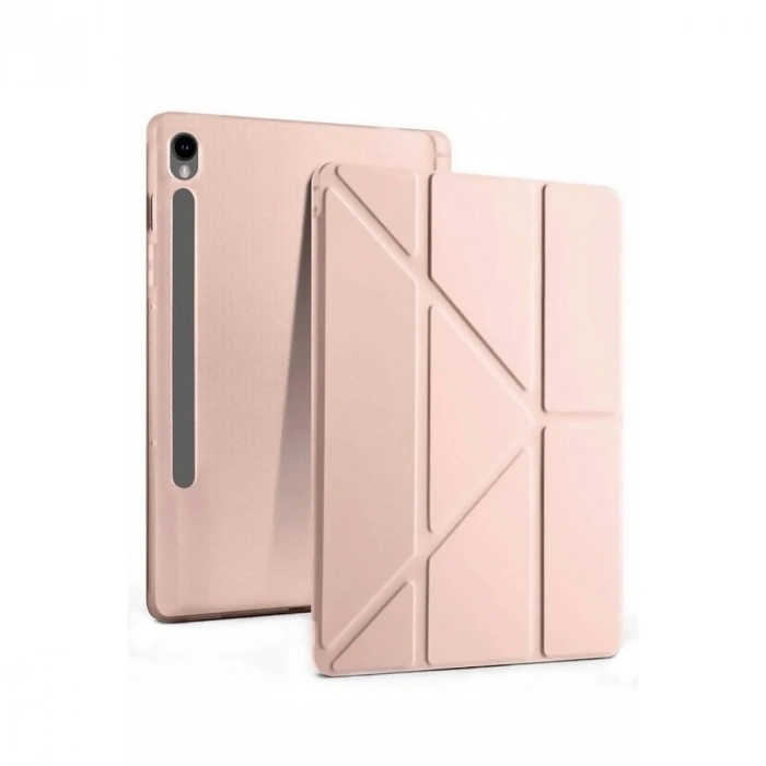 Samsung Galaxy Tab S10 Fe Plus 13.1 Kalemlikli Mars Tablet Kılıfı - Rose Gold