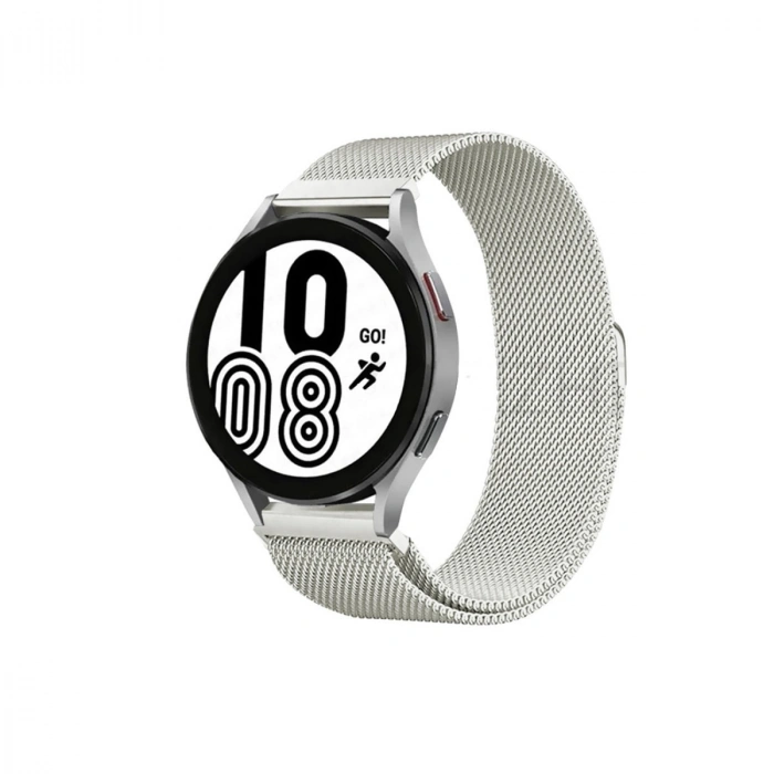 Samsung Galaxy Watch 4 Metal Mıknatıslı Kordon (saat Değildir) - Gümüş