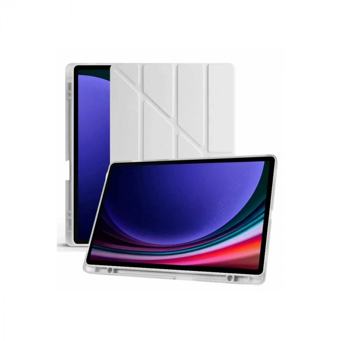 Samsung Galaxy X510 Tab S9 Fe 11 Kılıf Kalemlikli Mars Tablet Kılıfı - Gri