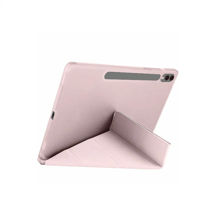 Samsung Galaxy X610 Tab S9 Fe Plus 12.4 Kılıf Kalemlikli Mars Tablet Kılıfı - Rose Gold