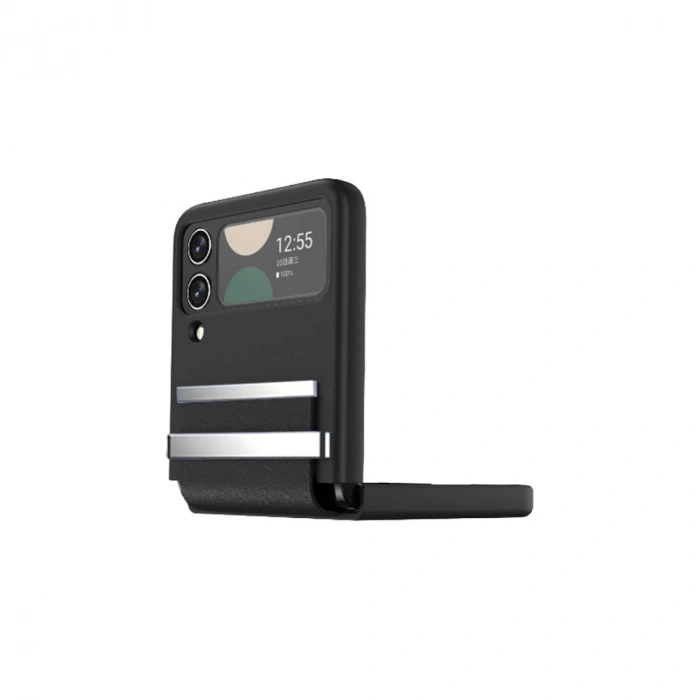 Samsung Galaxy Z Flip 3 Kılıf Belt Flip Kapak - Siyah