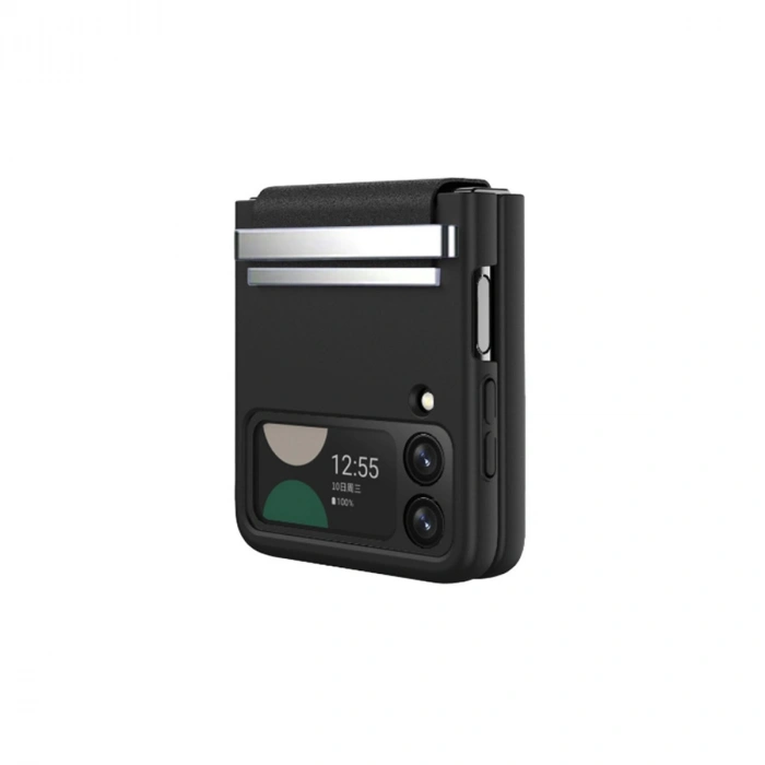 Samsung Galaxy Z Flip 3 Kılıf Belt Flip Kapak - Siyah