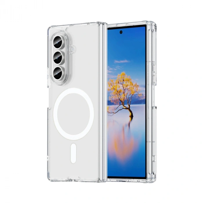 Samsung Galaxy Z Fold 7 Kılıf Magneticsafe Şeffaf Silikon - Şeffaf