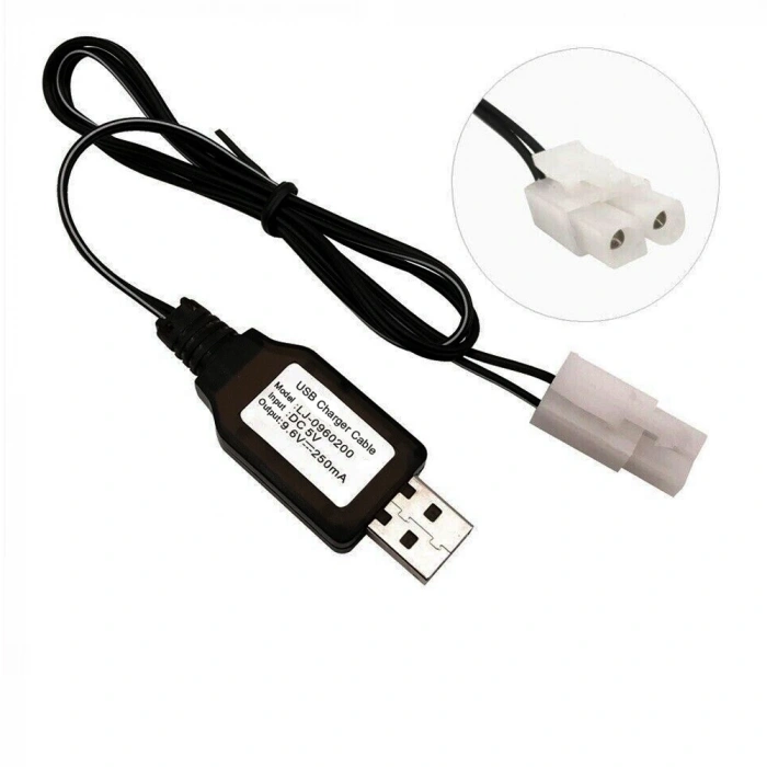 Sertec 9.6v Nı-cd / Nı-mh Oyuncak Bataryası Usb Şarj Kablosu