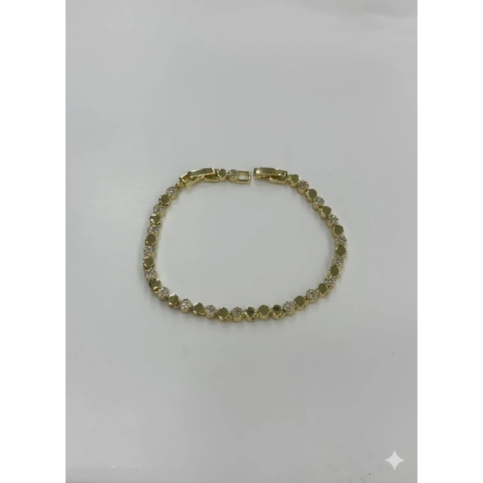 Sıralı Daire Taşlı Cm Bileklik