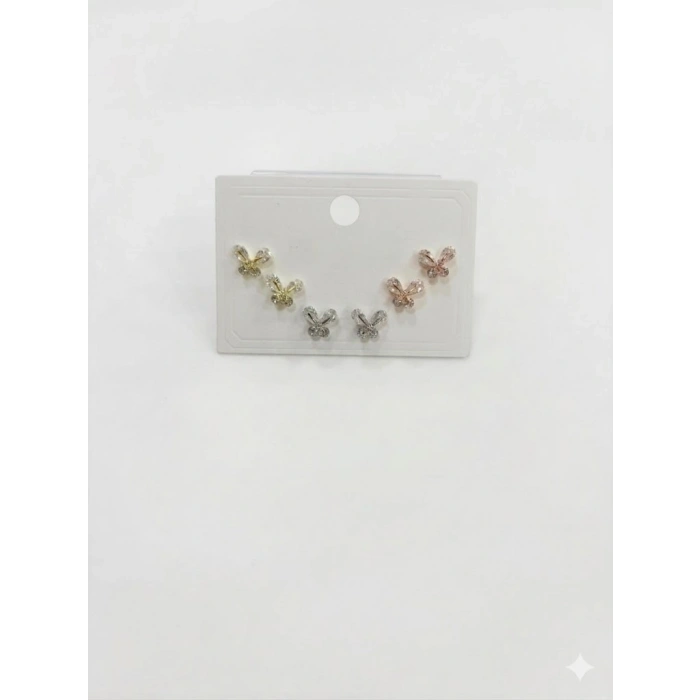 Tatlı Kelebek Modeli Altılı Küpe