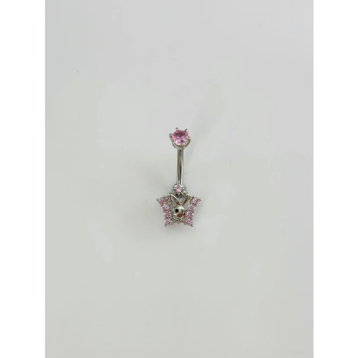 Tavşan Detaylı Göbek Piercing