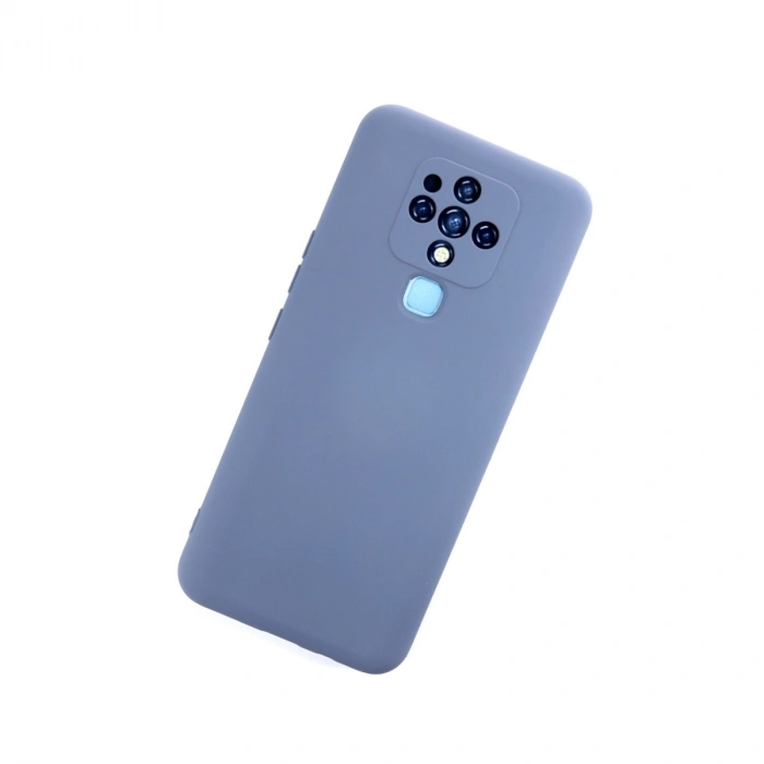 Tecno Camon 16 Kılıf Nano İçi Kadife Silikon - Gri