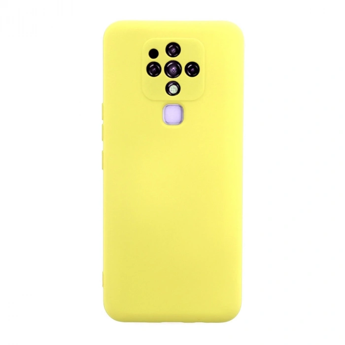 Tecno Camon 16 Kılıf Nano İçi Kadife Silikon - Sarı