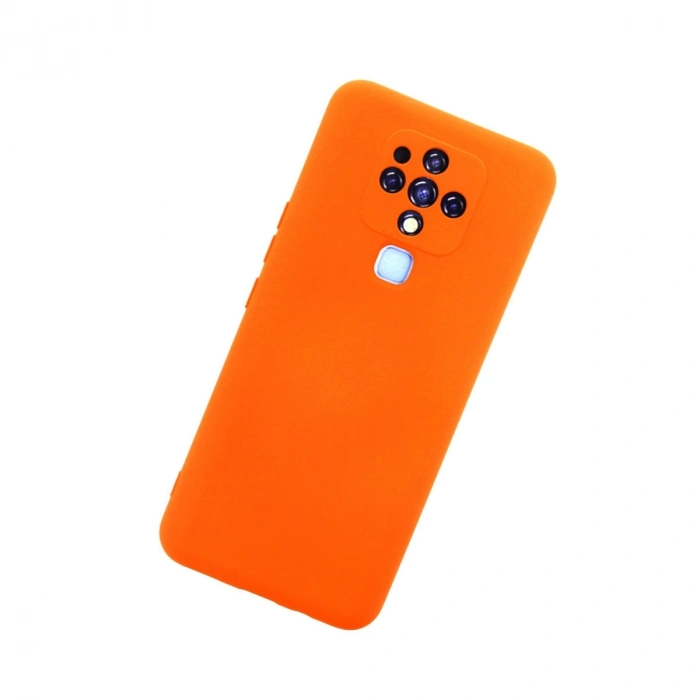 Tecno Camon 16 Kılıf Nano İçi Kadife Silikon - Turuncu