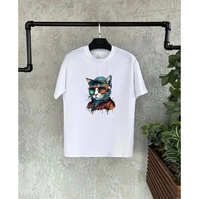 Unisex Çocuk Baskılı T-Shirt - Beyaz