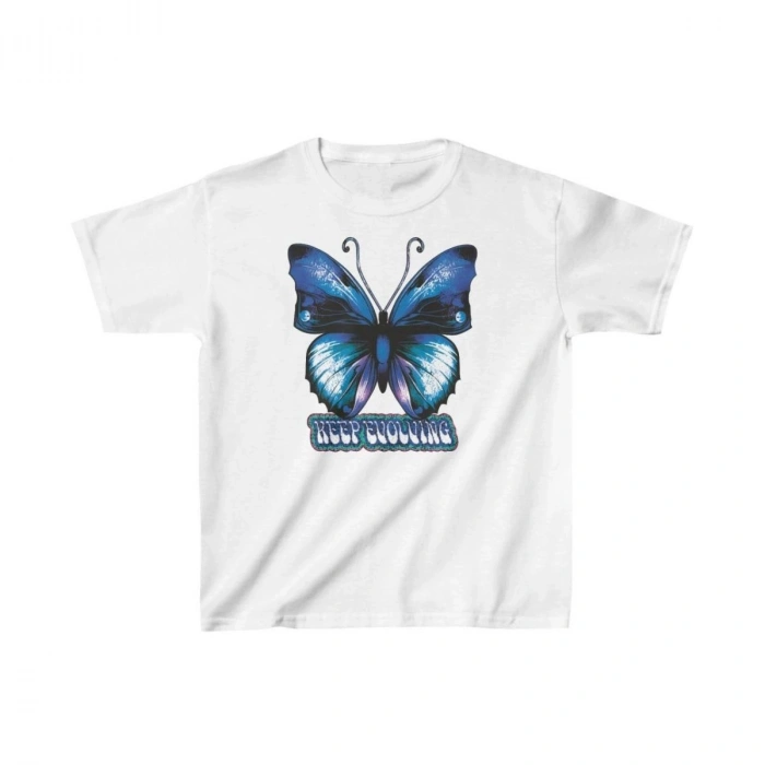 Unisex Çocuk Baskılı T-Shirt - Beyaz