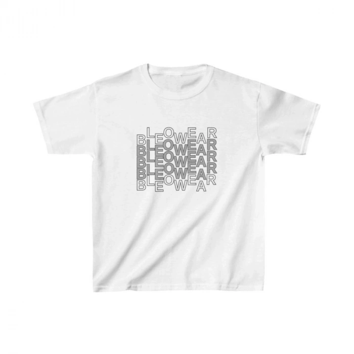 Unisex Çocuk Baskılı T-Shirt - Beyaz