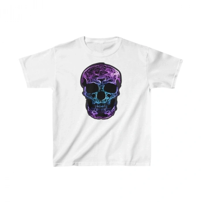 Unisex Çocuk Baskılı T-Shirt - Beyaz