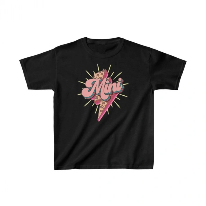 Unisex Çocuk Baskılı T-Shirt - Siyah