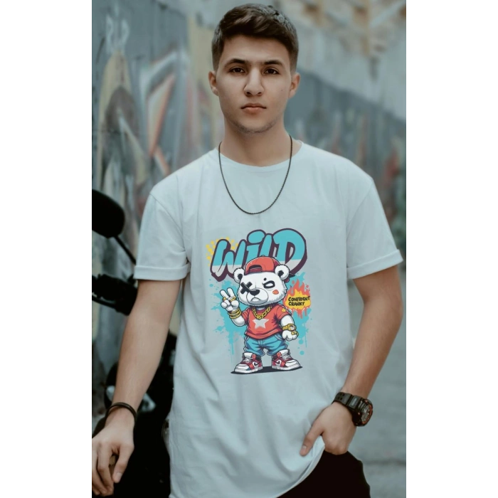 Unisex Oversize 24/1 Penye DTF Baskılı Tişört - DTF107