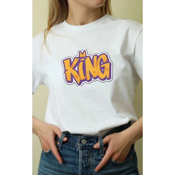 Unisex Oversize 24/1 Penye DTF Baskılı Tişört - DTF111