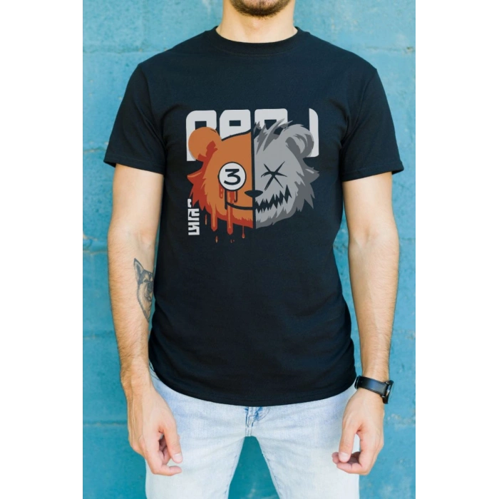 Unisex Oversize 24/1 Penye DTF Baskılı Tişört - DTF114
