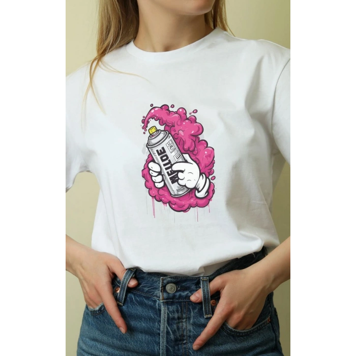 Unisex Oversize 24/1 Penye DTF Baskılı Tişört - DTF117