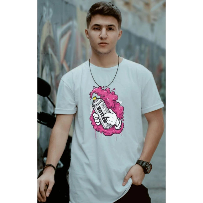 Unisex Oversize 24/1 Penye DTF Baskılı Tişört - DTF117