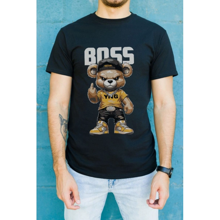 Unisex Oversize 24/1 Penye DTF Baskılı Tişört - DTF119